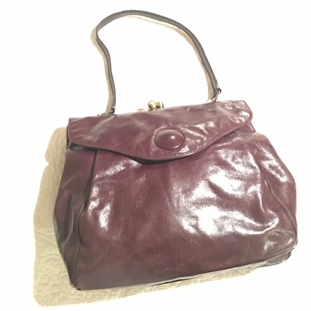 HOBO Wine/Burgundy Leather Shoulder Bag